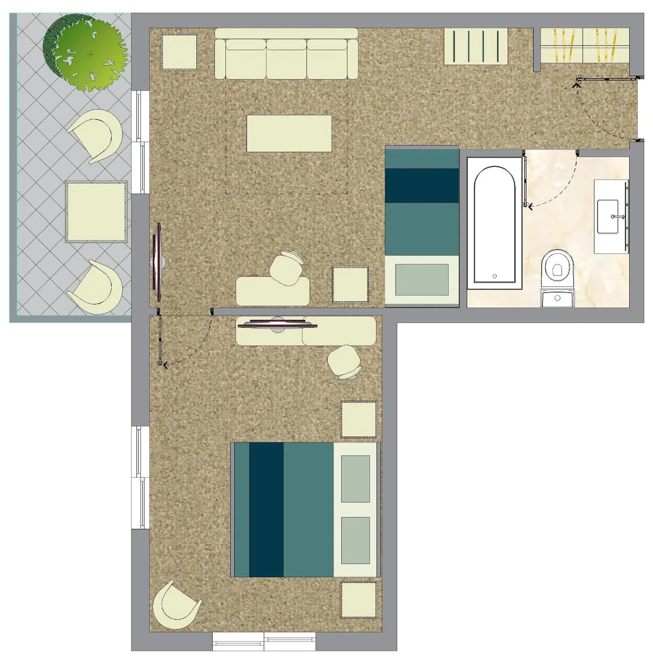 Family Two-Bedroom Suite in Chloe Luxury Hotel Family Two-Bedroom Suite in Chloe Luxury Hotel