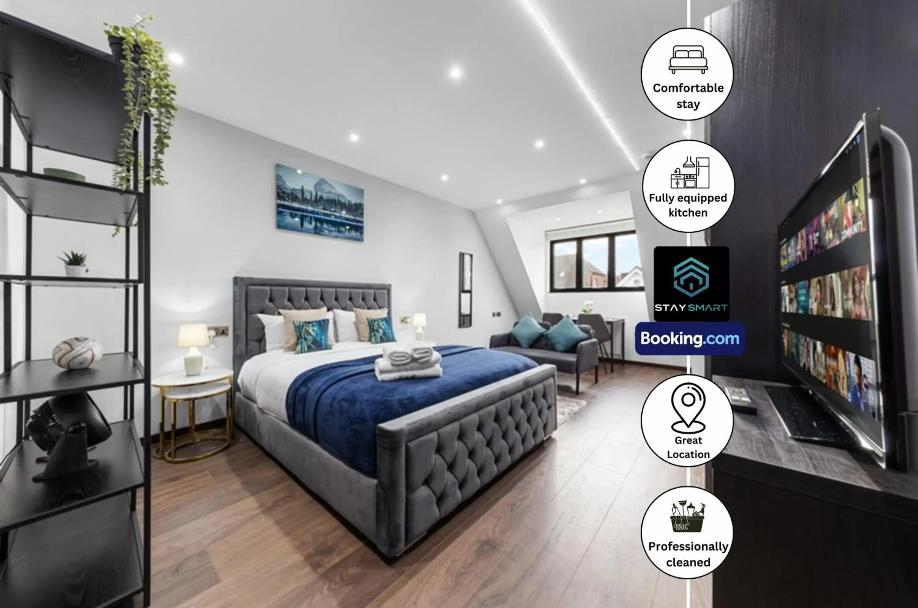 Deluxe Studio in Stylish Studio Apt By Stay Smart Short Lets & Serviced Accommodation Woodstock With Free WiFi Deluxe Studio in Stylish Studio Apt By Stay Smart Short Lets & Serviced Accommodation Woodstock With Free WiFi