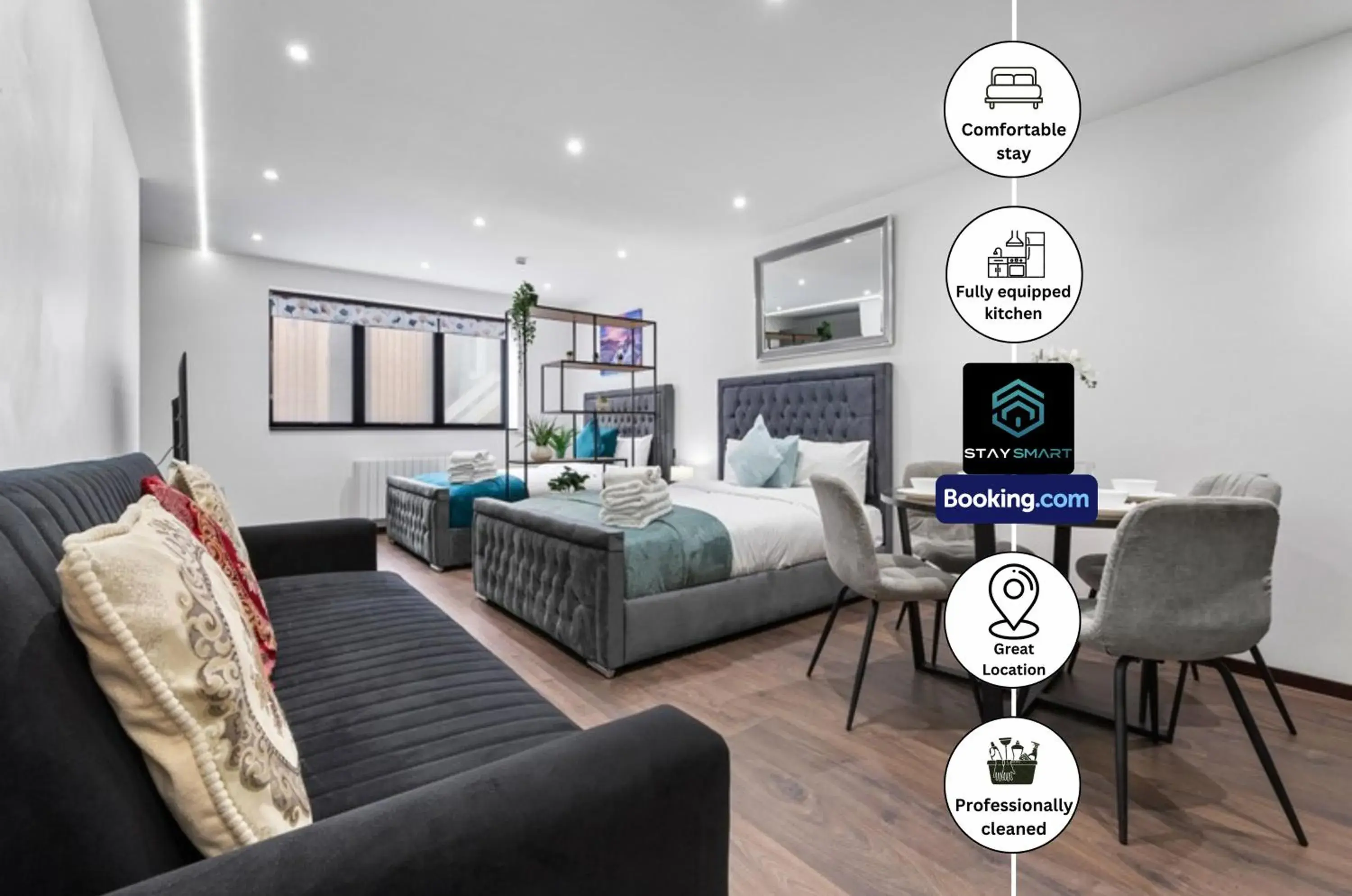 One-Bedroom Premier Apartment in Stylish Studio Apt By Stay Smart Short Lets & Serviced Accommodation Woodstock With Free WiFi One-Bedroom Premier Apartment in Stylish Studio Apt By Stay Smart Short Lets & Serviced Accommodation Woodstock With Free WiFi